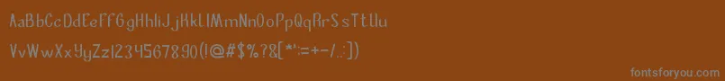 フォントMastermind – 茶色の背景に灰色の文字