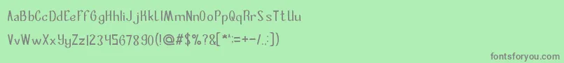 フォントMastermind – 緑の背景に灰色の文字