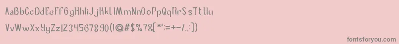 フォントMastermind – ピンクの背景に灰色の文字