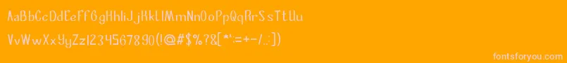 Mastermind-fontti – vaaleanpunaiset fontit oranssilla taustalla