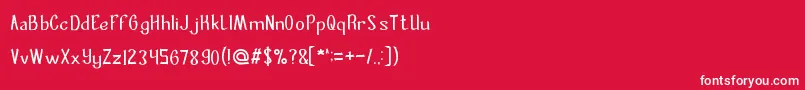 フォントMastermind – 赤い背景に白い文字