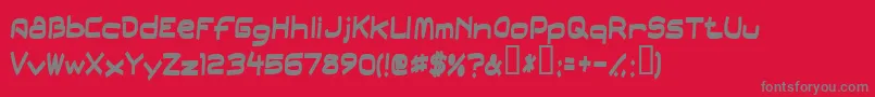 フォントFieldday – 赤い背景に灰色の文字