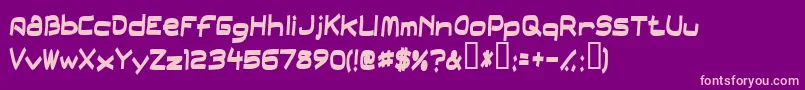 Fieldday Font – Pink Fonts on Purple Background