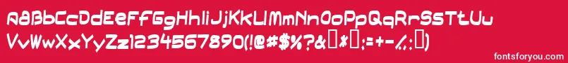 Fieldday Font – White Fonts on Red Background