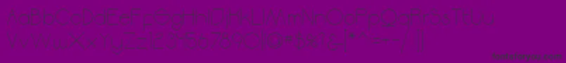 フォントMoodyrock – 紫の背景に黒い文字