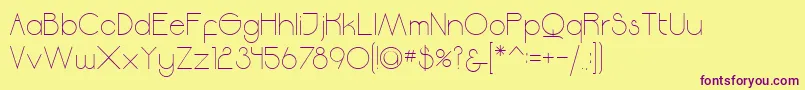 Moodyrock Font – Purple Fonts on Yellow Background