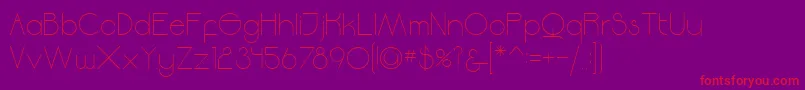 Moodyrock-Schriftart – Rote Schriften auf violettem Hintergrund