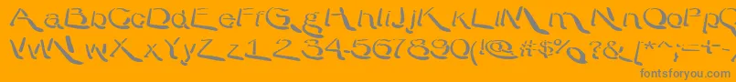 WarpyRoundheads Font – Gray Fonts on Orange Background