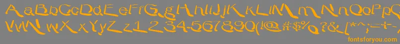 WarpyRoundheads Font – Orange Fonts on Gray Background