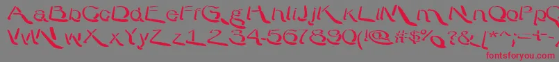 WarpyRoundheads Font – Red Fonts on Gray Background