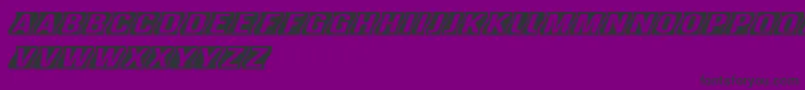 Fonte GenghiskhanframedMedobliq – fontes pretas em um fundo violeta