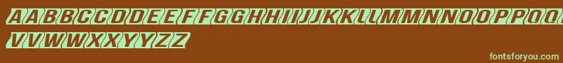 GenghiskhanframedMedobliq Font – Green Fonts on Brown Background