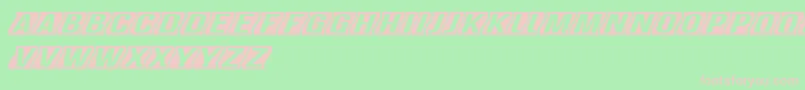 GenghiskhanframedMedobliq Font – Pink Fonts on Green Background