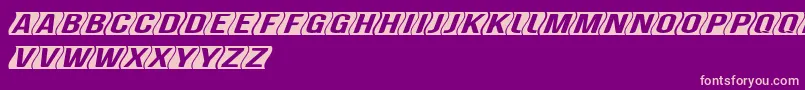 GenghiskhanframedMedobliq Font – Pink Fonts on Purple Background