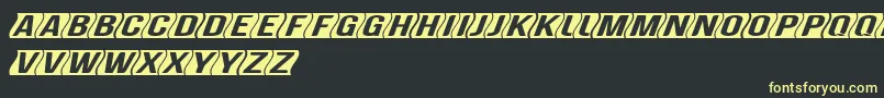 GenghiskhanframedMedobliq Font – Yellow Fonts on Black Background