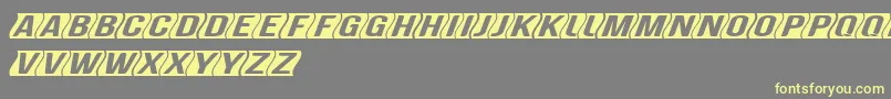 GenghiskhanframedMedobliq Font – Yellow Fonts on Gray Background