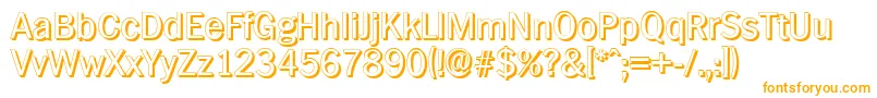 PlymouthshadowRegular Font – Orange Fonts on White Background