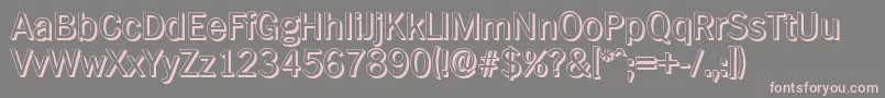 PlymouthshadowRegular-Schriftart – Rosa Schriften auf grauem Hintergrund