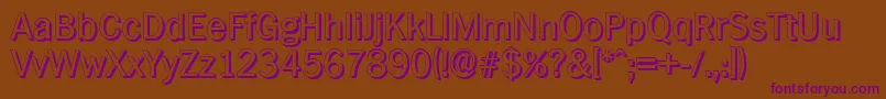 PlymouthshadowRegular Font – Purple Fonts on Brown Background