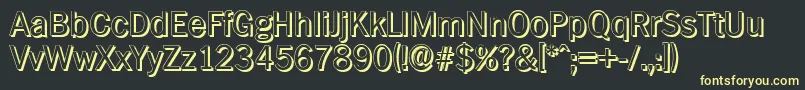 PlymouthshadowRegular Font – Yellow Fonts on Black Background