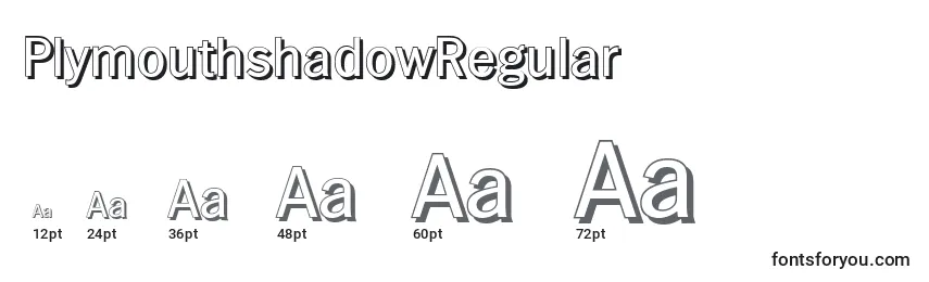 PlymouthshadowRegular Font Sizes