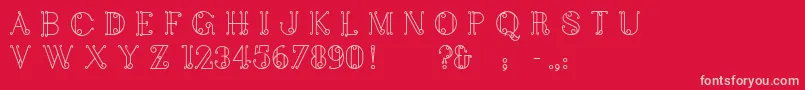 Balconalisbonne Font – Pink Fonts on Red Background