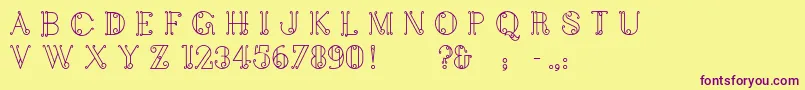 Balconalisbonne Font – Purple Fonts on Yellow Background