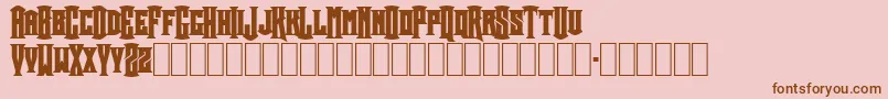 CrownTitle Font – Brown Fonts on Pink Background