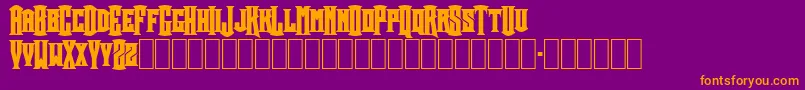 CrownTitle Font – Orange Fonts on Purple Background