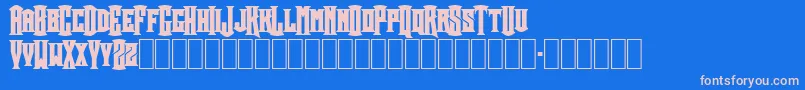 CrownTitle Font – Pink Fonts on Blue Background