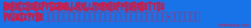 CrownTitle Font – Red Fonts on Blue Background