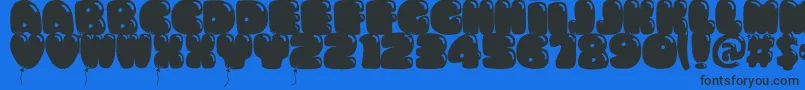 Bumbazoid Font – Black Fonts on Blue Background