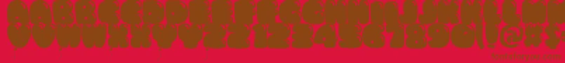 Bumbazoid Font – Brown Fonts on Red Background