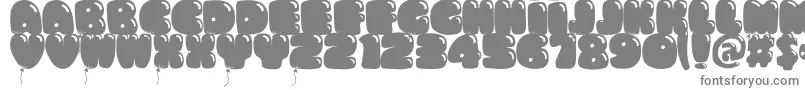 フォントBumbazoid – 白い背景に灰色の文字