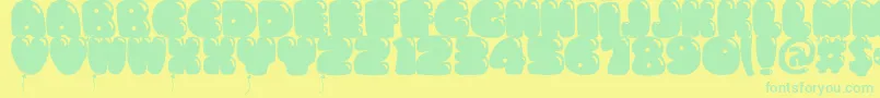 Bumbazoid Font – Green Fonts on Yellow Background