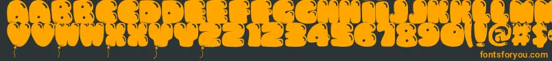 フォントBumbazoid – 黒い背景にオレンジの文字