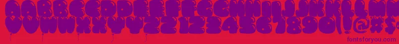 Bumbazoid Font – Purple Fonts on Red Background