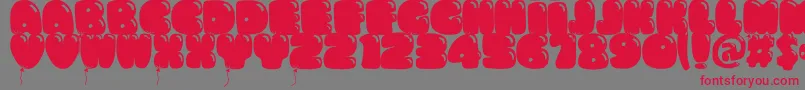 Bumbazoid Font – Red Fonts on Gray Background