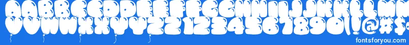 Bumbazoid Font – White Fonts on Blue Background