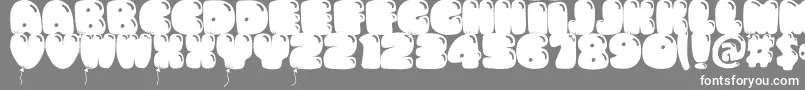 フォントBumbazoid – 灰色の背景に白い文字
