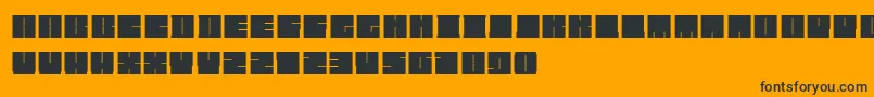 BlockmanSolid Font – Black Fonts on Orange Background