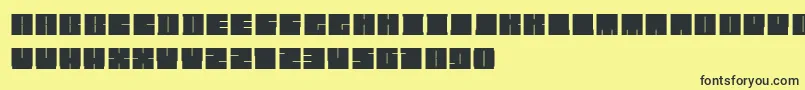 BlockmanSolid Font – Black Fonts on Yellow Background