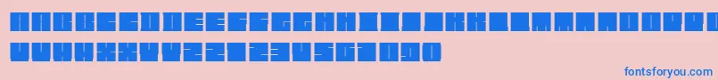 BlockmanSolid Font – Blue Fonts on Pink Background