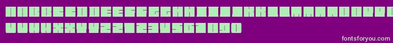 BlockmanSolid Font – Green Fonts on Purple Background