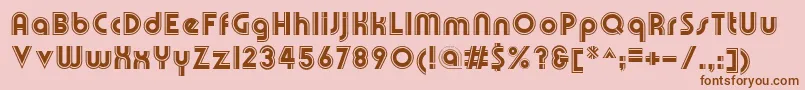 OlympikBoldline Font – Brown Fonts on Pink Background