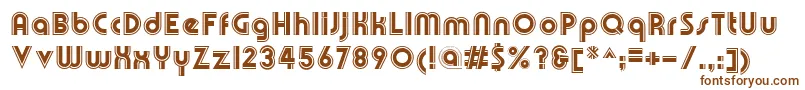 OlympikBoldline-Schriftart – Braune Schriften auf weißem Hintergrund