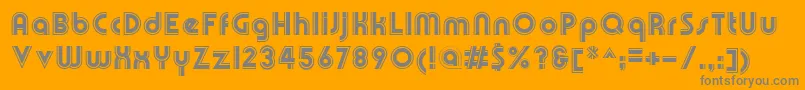 OlympikBoldline Font – Gray Fonts on Orange Background