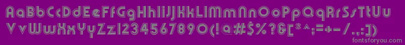 OlympikBoldline Font – Gray Fonts on Purple Background