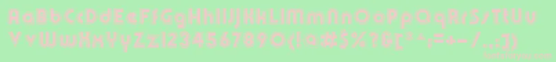 Czcionka OlympikBoldline – różowe czcionki na zielonym tle