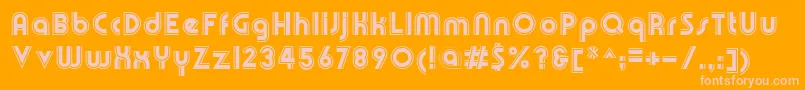 OlympikBoldline Font – Pink Fonts on Orange Background